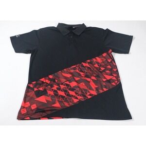 AMD Polo Shirt Mens Large Black Radeon Technologies Group Performance RTG